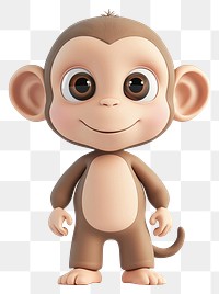 PNG Baby Monkey illustration character cartoon.