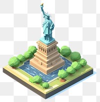 PNG Monument and statue art isometric landmark.