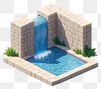 PNG Fountain isometric outdoors water.