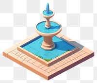 PNG Fountain fountain isometric square.