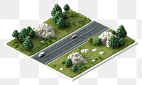 PNG Roads and highway road isometric illustration.