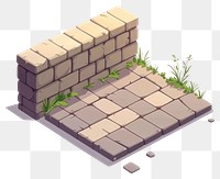 PNG Sidewalk isometric wall art.