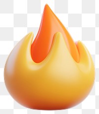 PNG A simple and cute fire icon logo vibrant orange yellow.