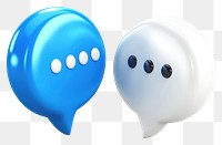 PNG 3D two speech bubbles icon conversation graphic icons.