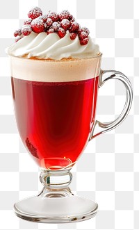 PNG Hot christmas drink beverage cream glass.