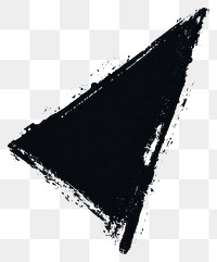 PNG Triangle shape black illustration brushstroke.