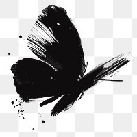 PNG Butterfly shape silhouette black white.