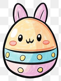 PNG Easter egg cute illustration dessert.