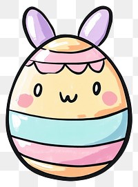 PNG Easter egg cute illustration decoration.