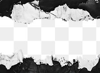 PNG Paper with ragged edges background black white.