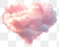 PNG Smooth pink heart clouds sky heart-shaped atmosphere.