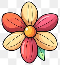 PNG Playful and vibrant flat vector flower petal art.