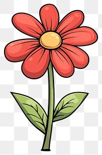 PNG Playful and vibrant flat vector flower petals illustration.