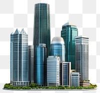 PNG Group of asian buildings architecture skyscraper cityscape.