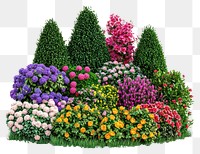 PNG Flower garden outdoors colorful.