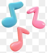 PNG Musical note 3d icon notes musical notes illustration.