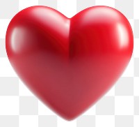 PNG 3D heart icon symbol red illustration.