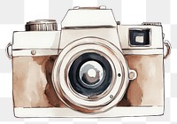 PNG A cute film camera watercolor design art.