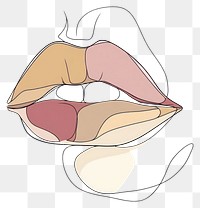 PNG Lip lips drawing style.