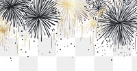 PNG Fireworks border background black gold.