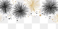 PNG Fireworks border background black gold.