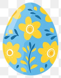 PNG Easter egg pattern yellow blue.