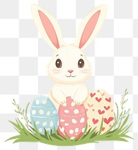 PNG Rabbit eggs illustration pastel.