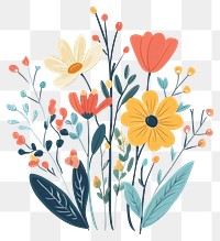 PNG Colorful flowers illustration graphics aster.