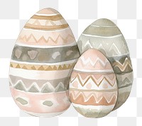 PNG Easter eggs illustration watercolor colors.