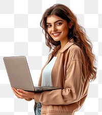 PNG Laptop woman background female.