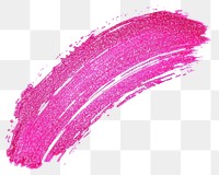 PNG Glitter pink brush stroke vibrant cosmetics lipstick.