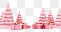 PNG Christmas tree border landscape christmas trees gifts.