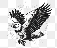 PNG Eagle illustration vintage style.