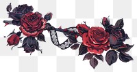 PNG Gothic wedding rose vine roses illustration gothic.