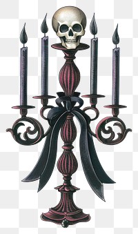 PNG Gothic wedding candelabra vintage candle gothic.