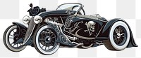 PNG Gothic wedding car illustration motorcycle vehicle.