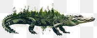 PNG Crocodile with swamp forest illustration creativity alligator.