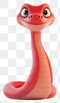 PNG Cartoon of red snake illustration character animal.