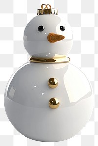 PNG Snowman decoration winter white.