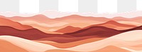 PNG A light pink and dark orange gradient of undulating mountains desert art minimalist.