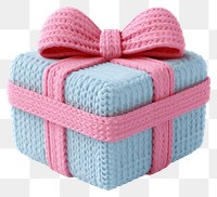 PNG Gift box icon knitted cute decorative.