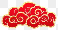 PNG Cartoon Chinese Style Red Cloud pattern clouds red.