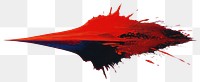 PNG Acrylic paint brush stroke splash art red.