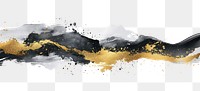 PNG Abstract watercolor brush strokes with gold glitter abstract black art.