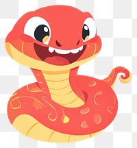 PNG Red snake character cartoon animal cute.