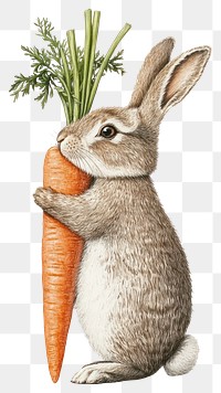 PNG Rabbit carrot vegetable animal.