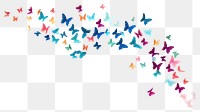 PNG Butterfly confetti border butterflies art decorative.