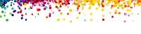 PNG Rainbow confetti border background white white background.