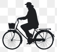 PNG Person Riding a Bike silhouette bike bicycle.