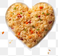 PNG Fried rice heart food heart-shaped.